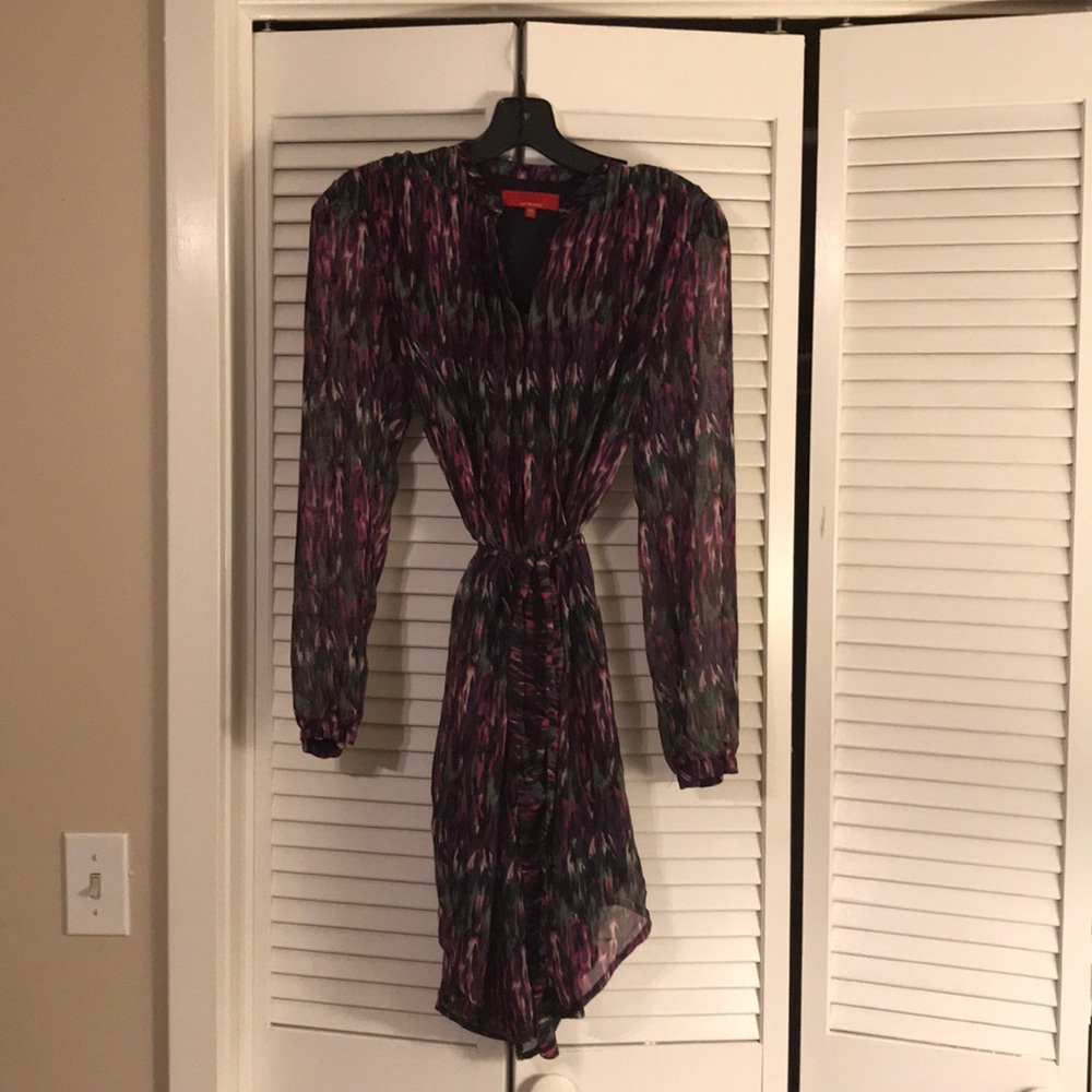 Long sleeve dress, layer underneath.